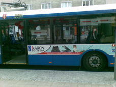Trolejbus promocyjny dla Deutsche Banku w Gdyni